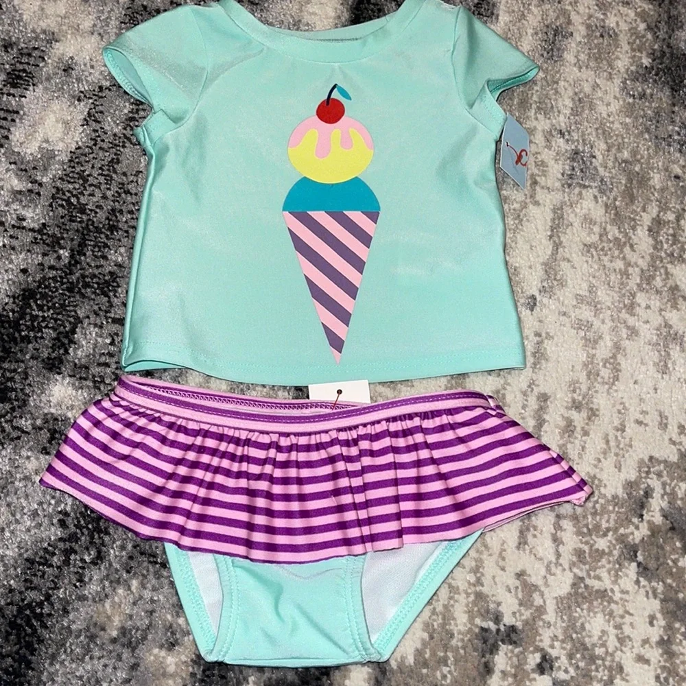 Baby Cat & Jack 2 Piece Swimsuit sz 9M NWT